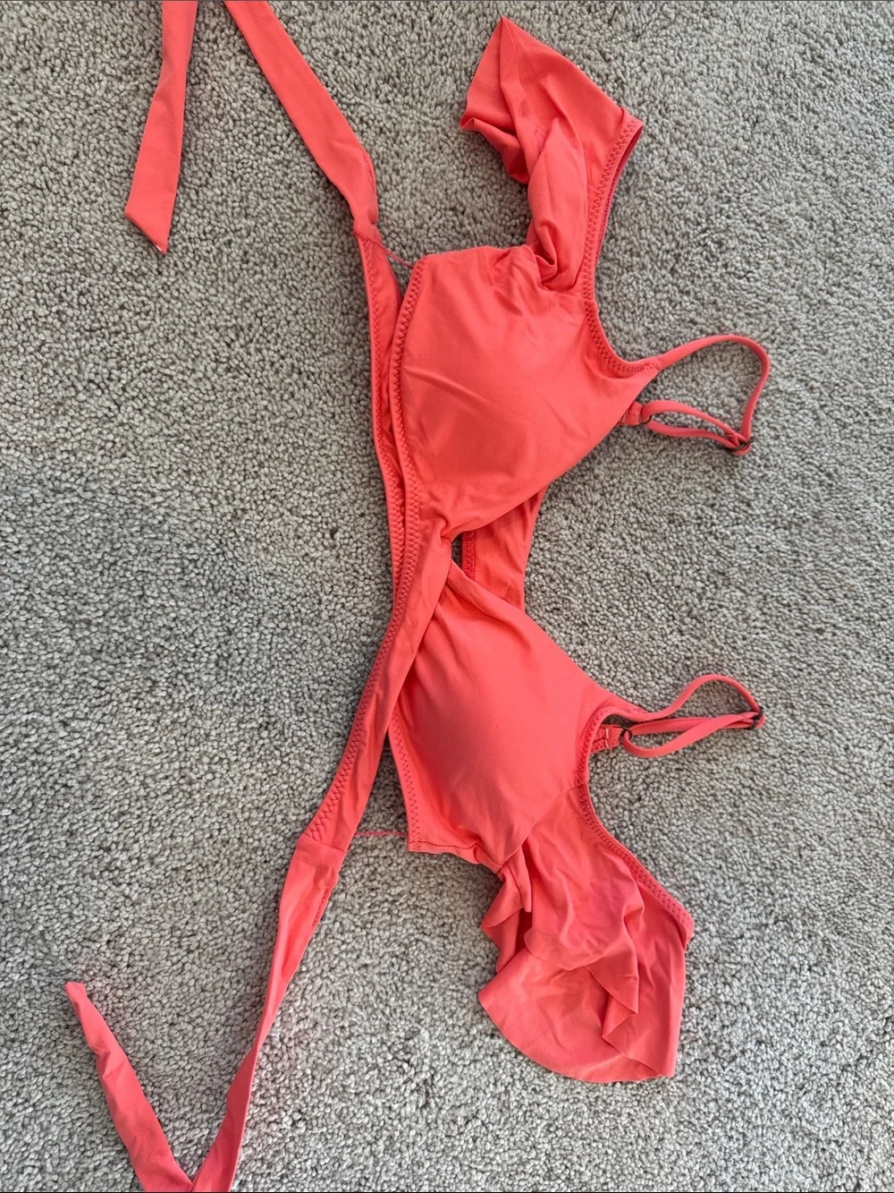 Becca | Coral Pink Two-Piece Swim Set